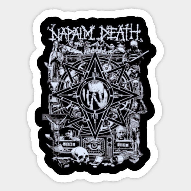 Napalm Death new 5 Sticker by Vidi MusiCartoon